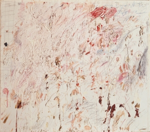 Cy Twombly - Untitled [Rome], 1961, oil paint, wax crayon and lead pencil on canvas