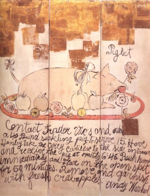 Andy Warhol - Folding Screen (Piglet), 1955-57