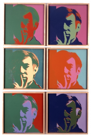 Andy Warhol - Self Portrait, 1966, acrylic, silkscreen ink, pencil and ballpoint pen on linen