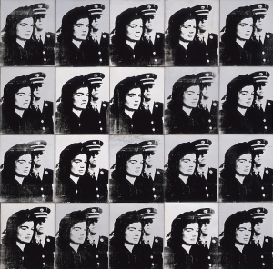 Andy Warhol - Twenty Jackies, 1964, silkscreen ink on linen