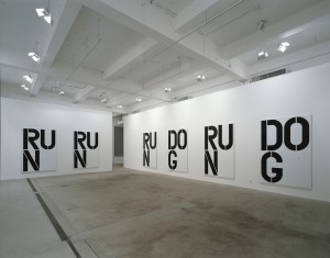 Christopher Wool - Untitled, 1990, enamel and acrylic on nine aluminum panels