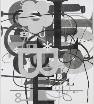 Christopher Wool - Untitled, 2015, silkscreen ink on linen