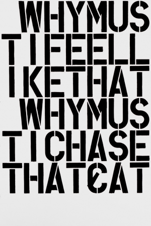 Christopher Wool - Why?, 1990, enamel on aluminum