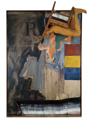 Jasper Johns - Watchman, 1964, oil on canvas with objects (two panels)