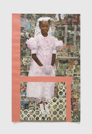Njideka Akunyili Crosby - &quot;The Beautyful Ones&quot; Series #11, 2023, acrylic, colored pencil, and transfers