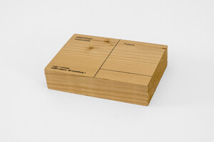 Joseph Beuys - Holzpostkarte (Wood Postcard), 1974, silkscreen on pine