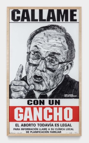 Robbie Conal - Callame Con Un Gancho, 1992, offset lithographic poster