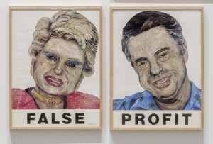 Robbie Conal - False Profit, 1988, two offset lithographic posters