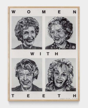 Robbie Conal - Women With Teeth, 1987, offset lithographic poster