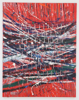 Mark Grotjahn - Untitled (Free Capri 50.40), 2018, oil on cardboard mounted on linen