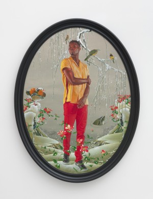 Kehinde Wiley - Portrait of Malak Lunsford II, 2023, oil on linen