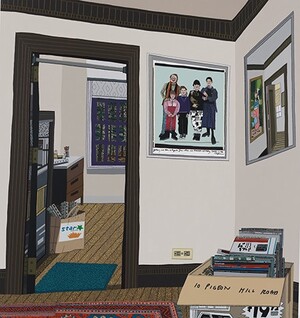 Jonas Wood - 10 Pigeon Hill Road, 2024, oil and acrylic on canvas