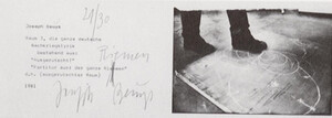 Joseph Beuys - Raum 3 (Room 3), 1981, invitation card with handwritten correction