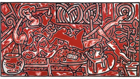 Keith Haring, Red Room, 1988. Acrylic on canvas. The Broad Art Foundation. © Keith Haring Art Foundation.  