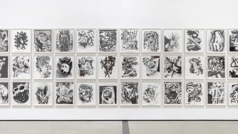 Installation photo of Charline von Heyl's Story of a Panic