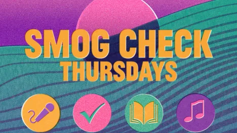 Image that says SMOG Check Thursdays