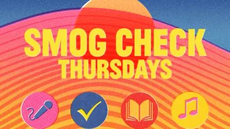 Image that says SMOG Check Thursdays