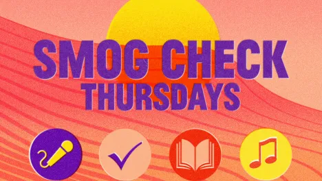 Image that says SMOG Check Thursdays