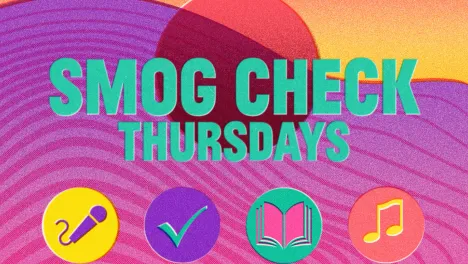 Image that says SMOG Check Thursdays
