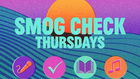 Image that says SMOG Check Thursdays