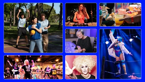 Collage of various elements of the events