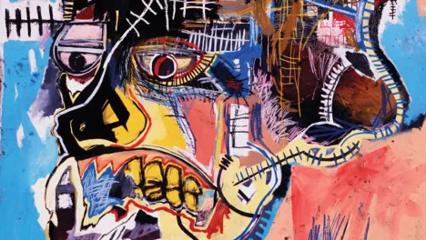 detail of Jean-Michel Basquiat's Untitled (1981)