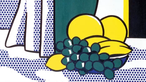detail of Roy Lichtenstein's Still Life with Green Vase, 1972