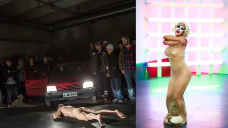 Xandra Ibarra "Nude Laughing," Cassils "The Powers That Be," Shirin Neshat "Possessed"