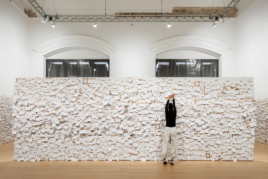 Installation image of Yoko Ono's artwork My Mommy is Beautiful