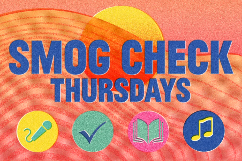 Image that says SMOG Check Thursdays