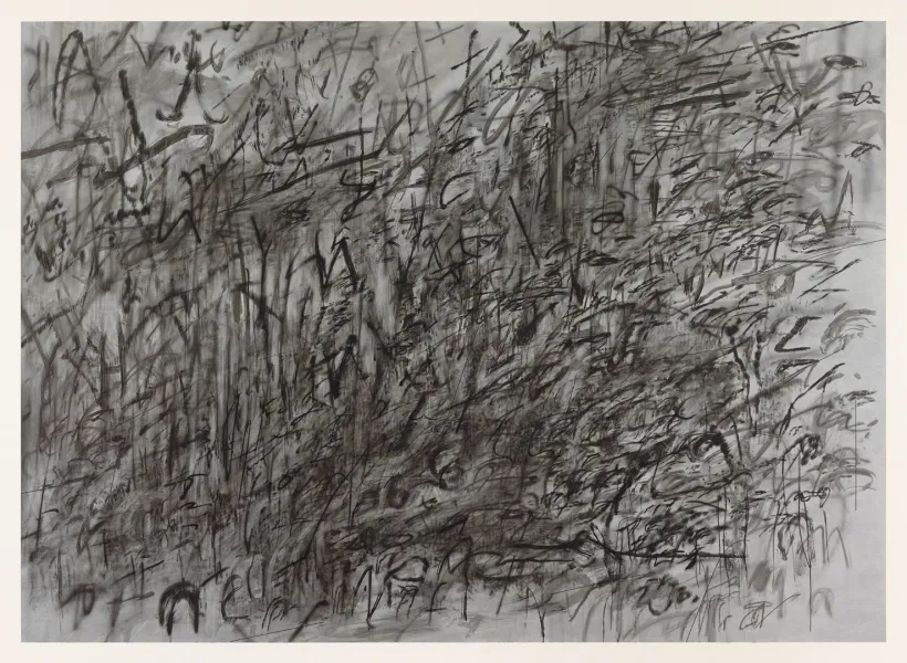 artwork image of Julie Mehretu's painting Invisible Sun (algorithm 8, fable form), 2015