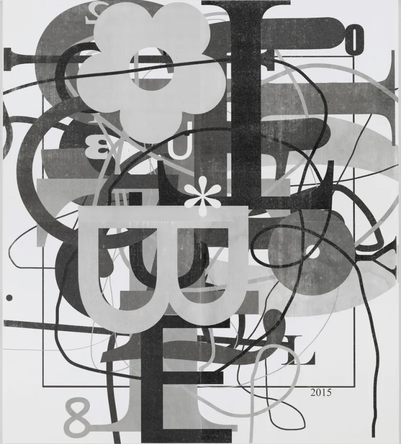 artwork image of Christopher Wool's untitled, 2015