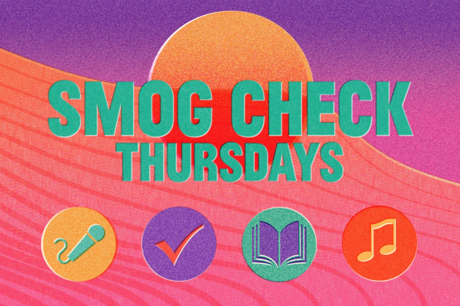 Image that says SMOG Check Thursdays