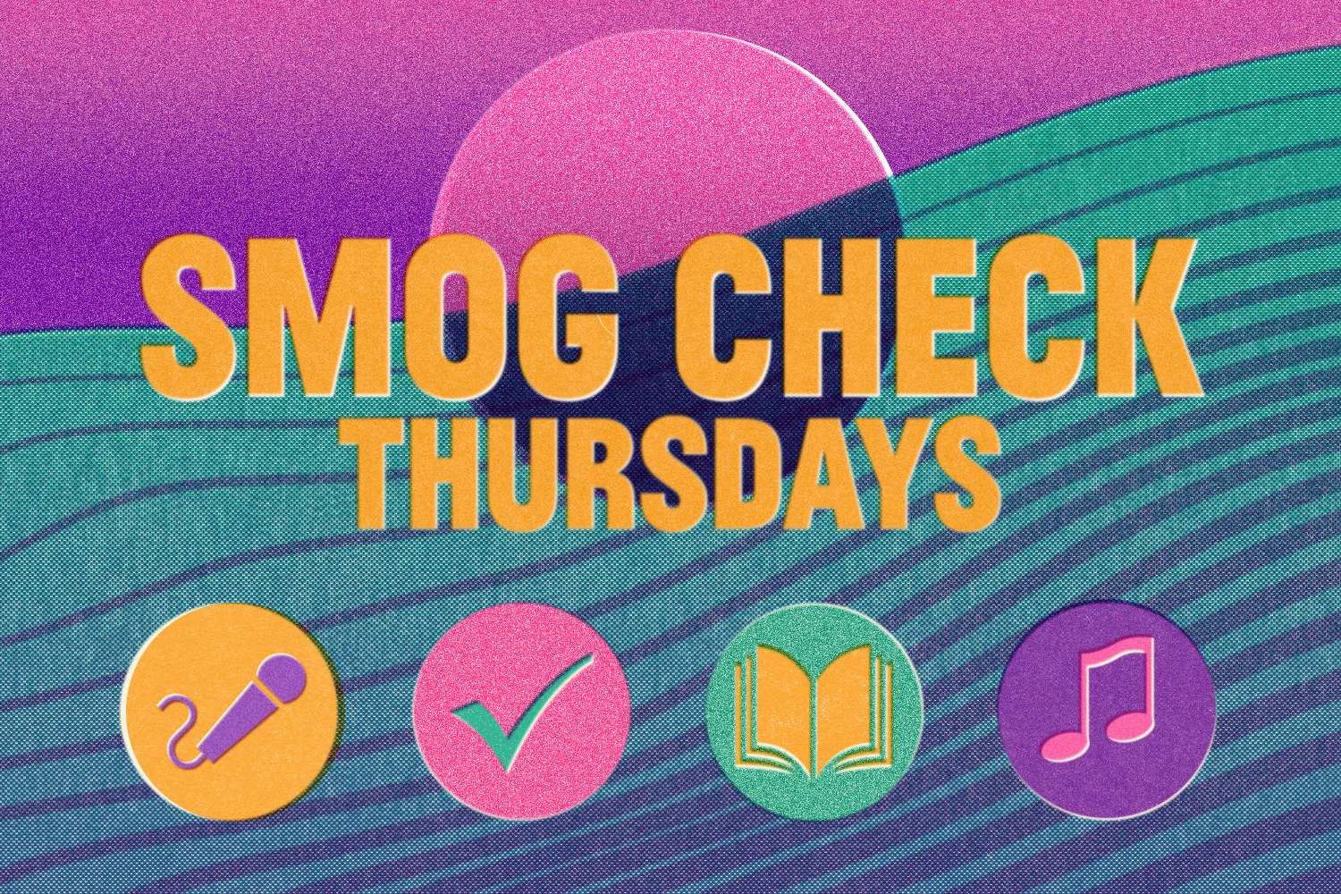 Image that says SMOG Check Thursdays