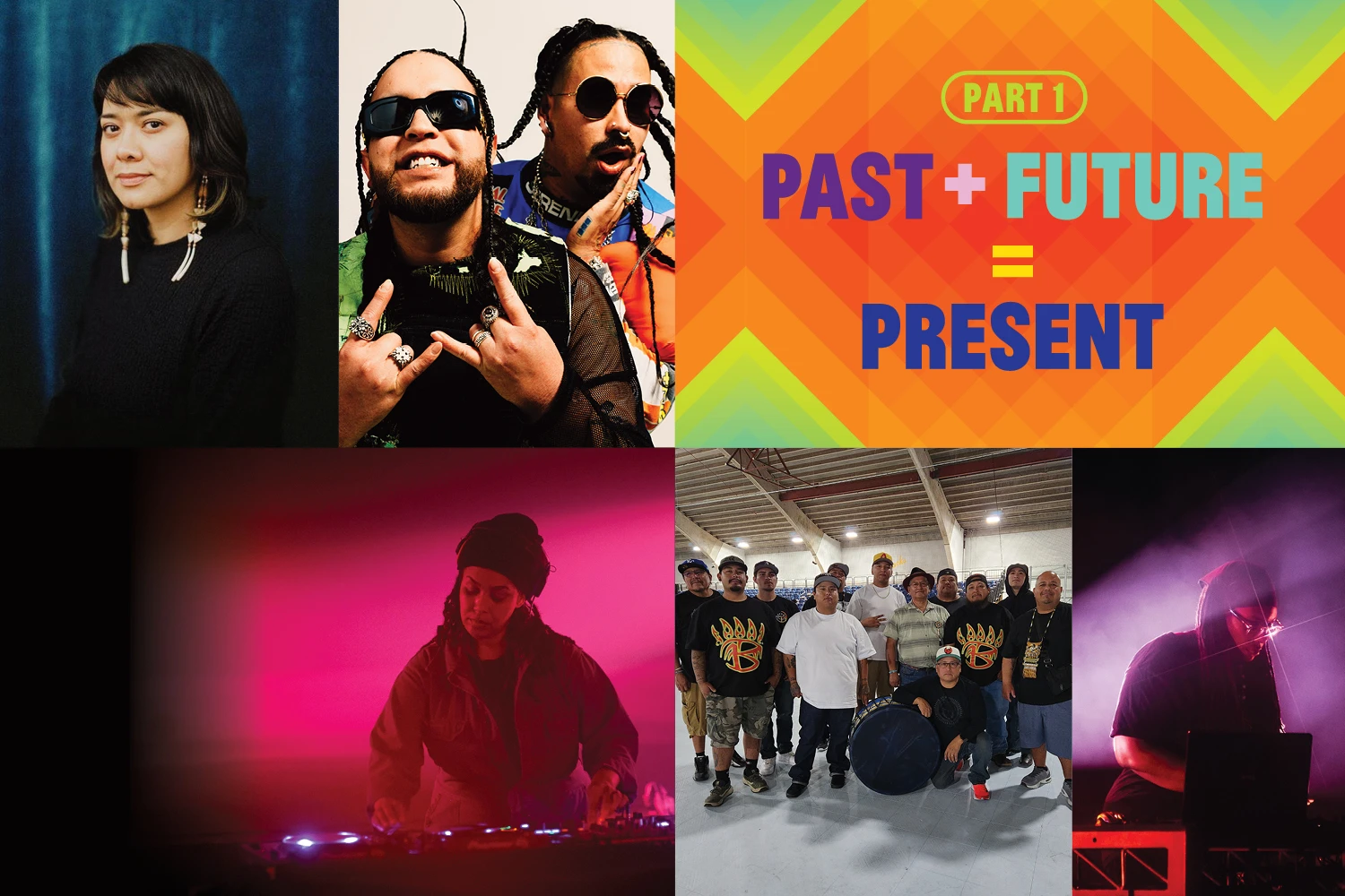 Collage of performers