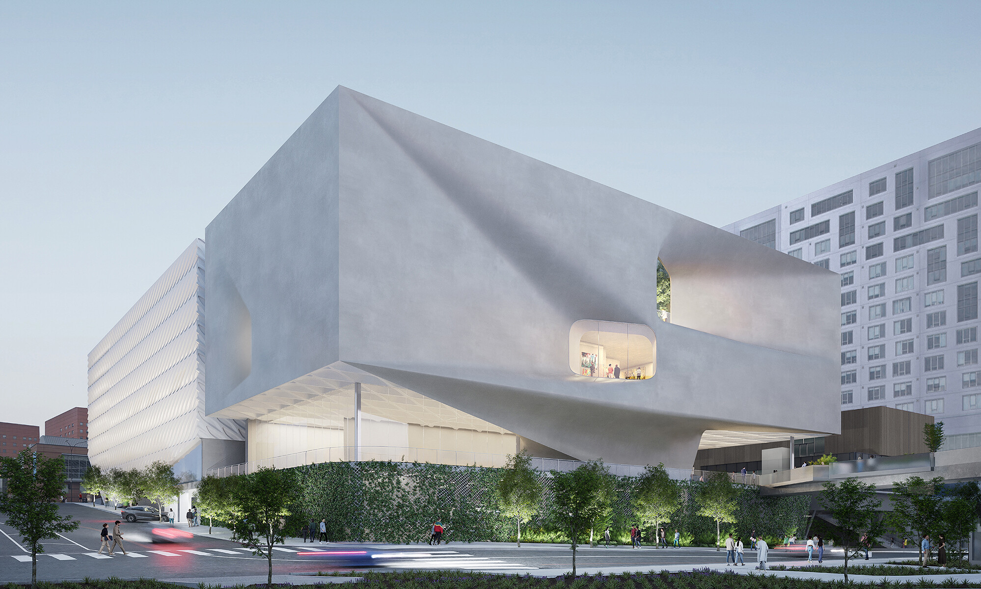 Rendered image of the exterior of the museum