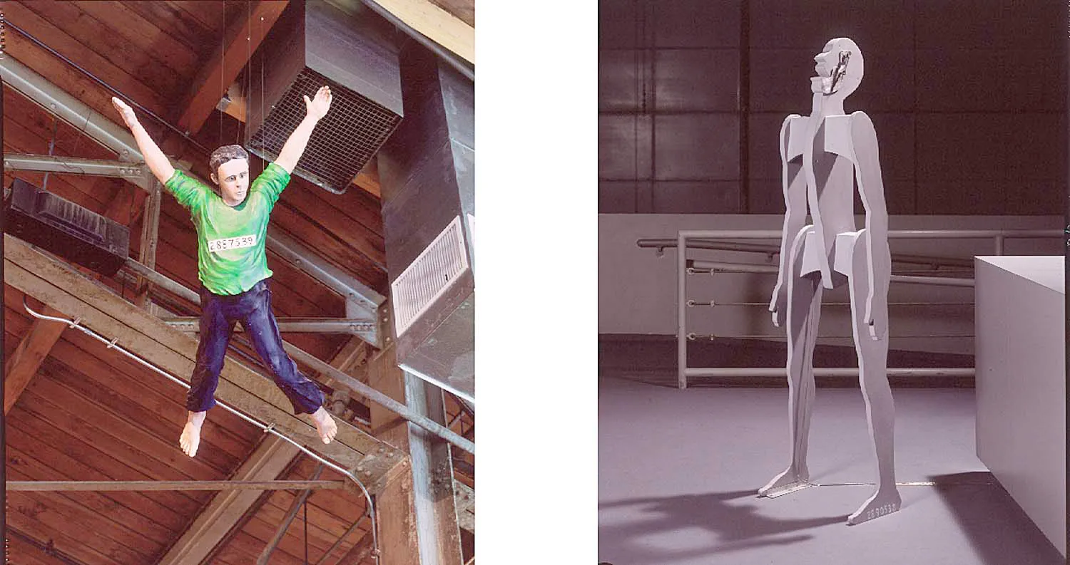 Chattering Man Looking at Flying Figure - Jonathan Borofsky | The