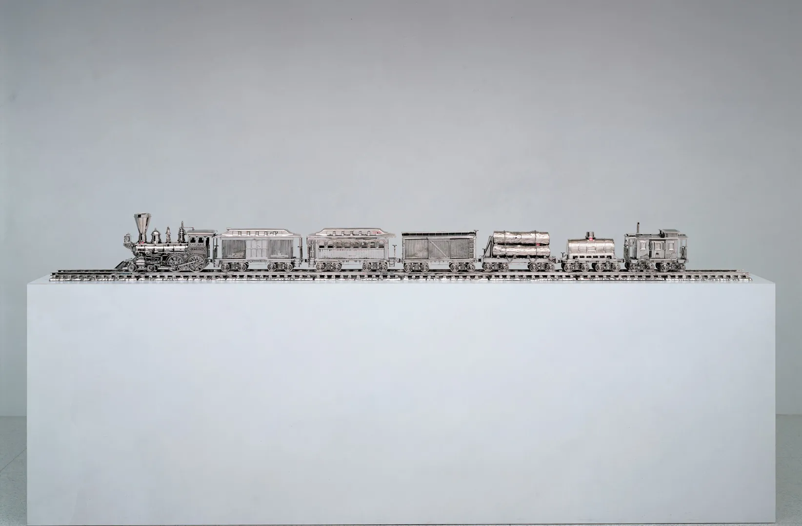 Jeff Koons - Jim Beam - J.B. Turner Train, 1986, stainless steel, bourbon