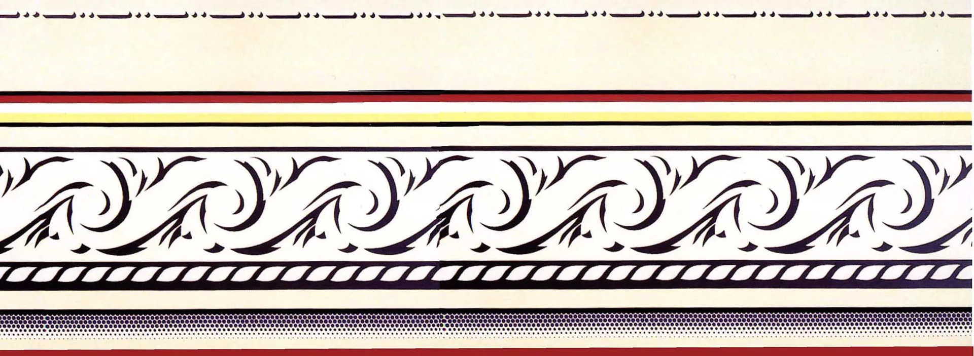 Roy Lichtenstein - Entablature, 1976, oil and Magna on canvas