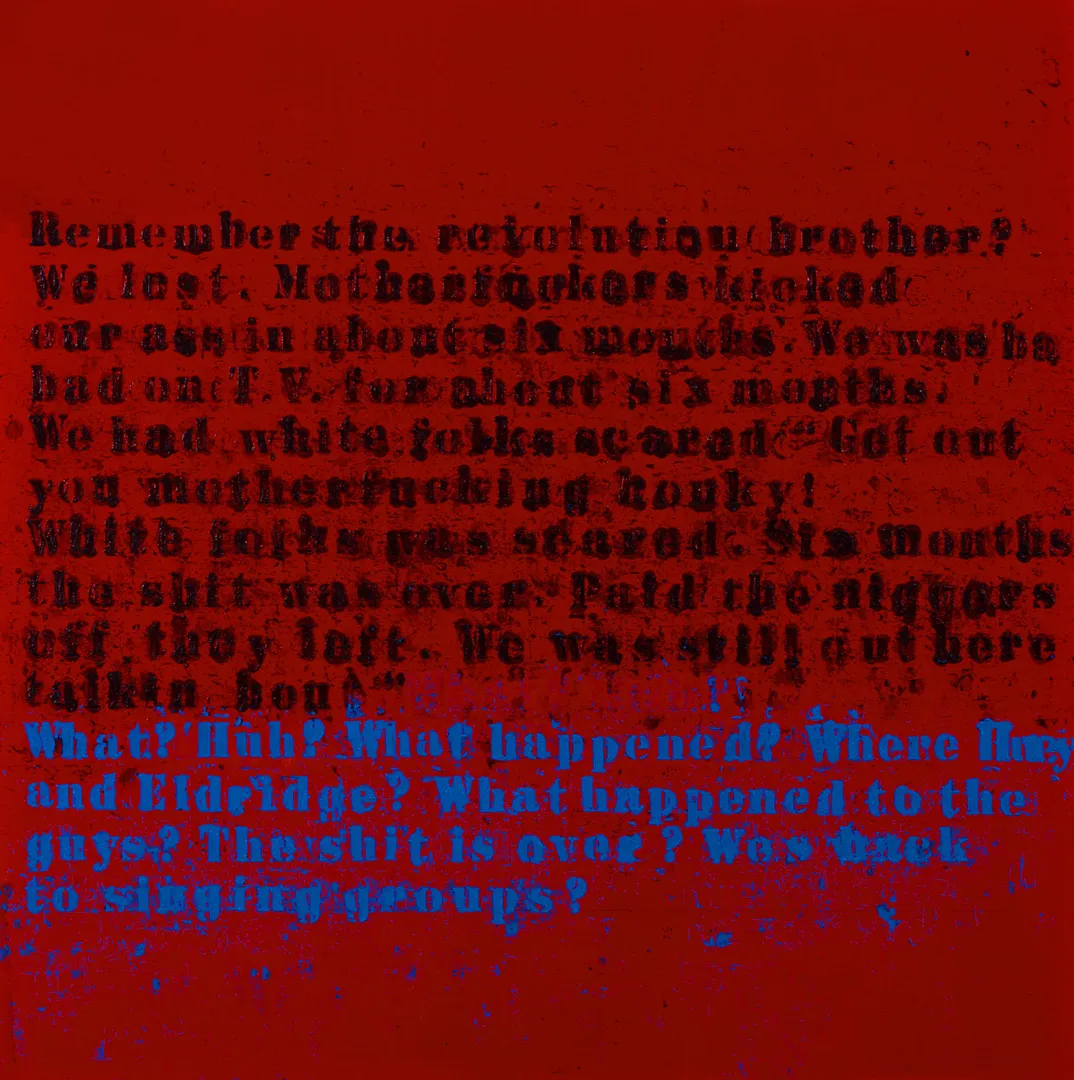 Glenn Ligon - Remember The Revolution #1, 2004, oil and acrylic on canvas