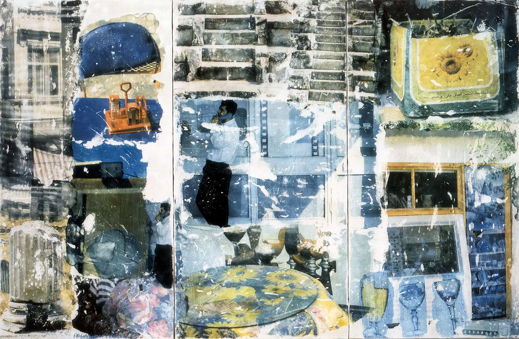 Robert Rauschenberg - On Hold (Arcadian Retreat), 1996, fresco