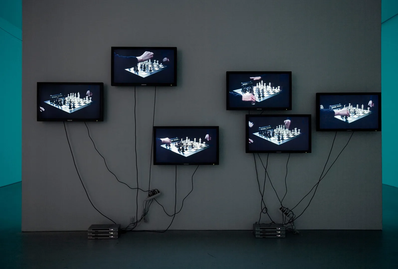 Diana Thater - Blitz, 2008, six DVDs, six DVD players, six video monitors