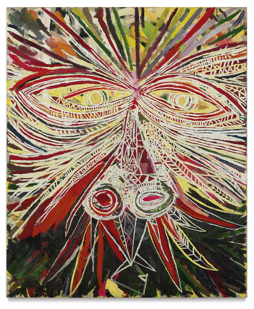 Mark Grotjahn - Face No. 1, 2004, oil on canvas